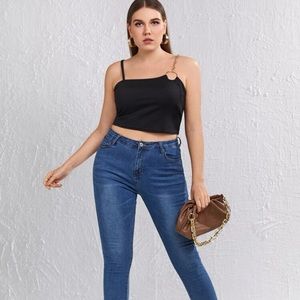O Ring Chain Cami Crop Top